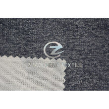 Two Tone Fake Woolen Velvet Bonded Knitted Fabric for Clothes, Trousers and Sofa Use